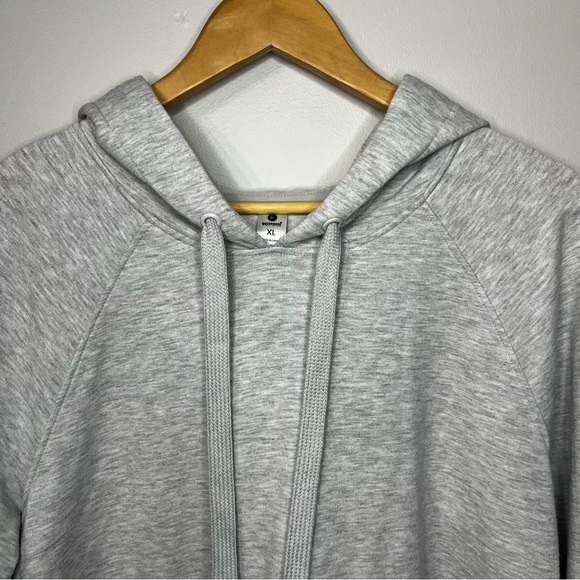 #182 90 Degree by Reflex Grey Loose Fitting Yoga Hoodie - Picture 2 of 10